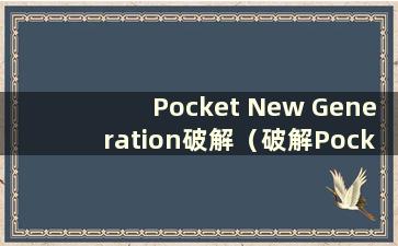 Pocket New Generation破解（破解Pocket New Generation）